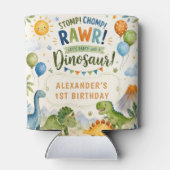 Cute Dinosaurus Verjaardag Blikkoeler Blikjeskoeler (Achterkant)