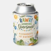 Cute Dinosaurus Verjaardag Blikkoeler Blikjeskoeler (Blikje Achterkant)