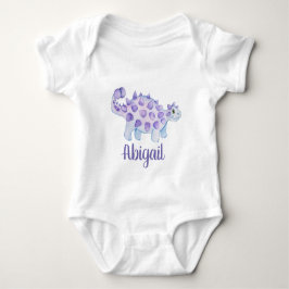 Cute dinosaurus waterverfschildering  fopspeen bab romper