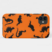 Cute Dinosauruspatroon op Oranje Case-Mate iPhone Case (Achterkant (horizontaal))