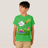 Cute Dinosaurussen die een steroïde toedienen T-shirt (Voorkant volledig)