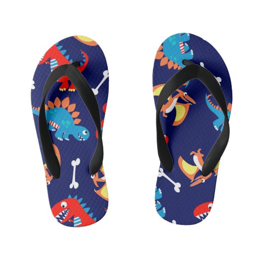 Cute dinosaurussen. kinder teenslippers (Voetbed)