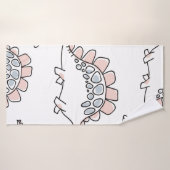 Cute dinosaurussen naadloos patroon badhanddoek (Badhanddoek)