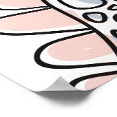 Cute dinosaurussen naadloos patroon poster (Hoek)