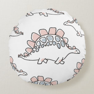 Cute dinosaurussen naadloos patroon rond kussen