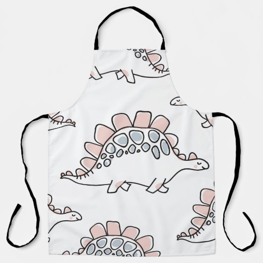 Cute dinosaurussen naadloos patroon schort (Voorkant)