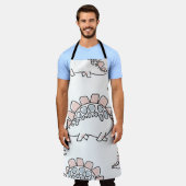 Cute dinosaurussen naadloos patroon schort (Gedragen)