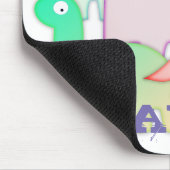 Cute Dinosaurussen Zachte Kleuren Muismat (Hoek)
