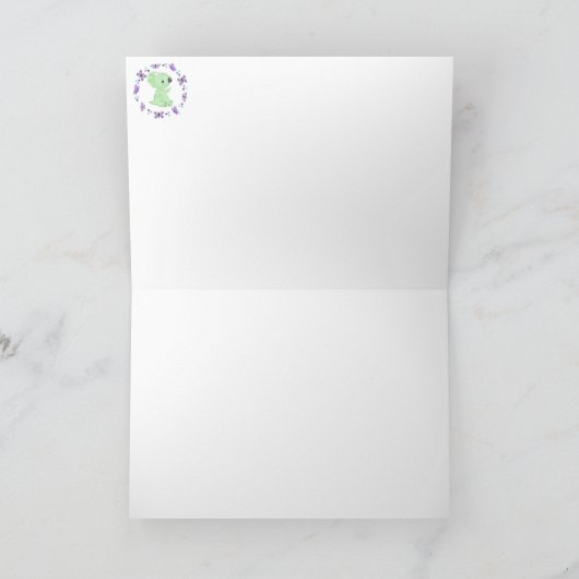 *~* Cute Dinosuar Butterfly Baby shower Hartelijk  Kaart (Binnen)