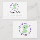 *~* Cute Dinosuar Butterfly Star Diaper Raffle Informatiekaartje (Voorkant / Achterkant)