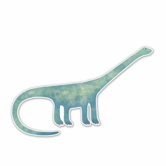 Cute Diplodocus Dinosaur Sticker (Voorkant)