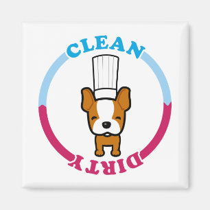 Cute Dirty Clean Magnet voor vaatwasmachine