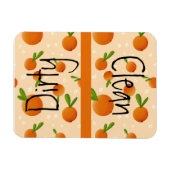 Cute Dishwasher Clean Dirty Magnet met Sinaasappel Magneet (Horizontaal)