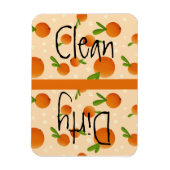 Cute Dishwasher Clean Dirty Magnet met Sinaasappel Magneet (Verticaal)