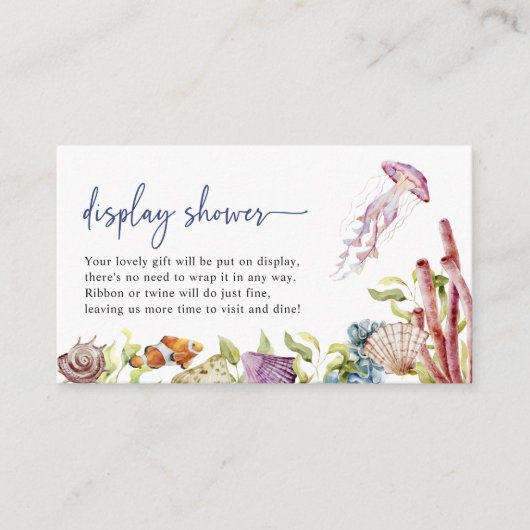 Cute Display Shower-Kaart Informatiekaartje (Voorkant)