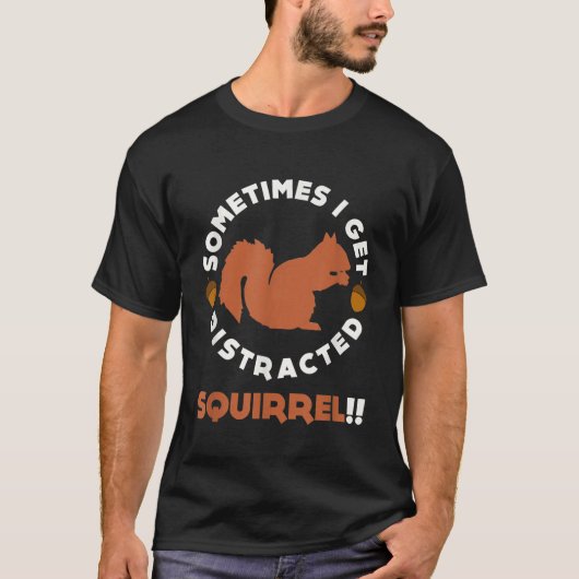 CUTE DISTRACTED SQUIRREL Animal Zoo Boerderij Meme T-shirt (Voorkant)