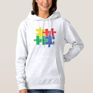 Cute Distsed design voor autisme-reclames Hoodie