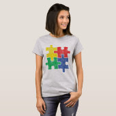Cute Distsed design voor autisme-reclames T-shirt (Voorkant volledig)