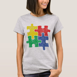 Cute Distsed design voor autisme-reclames T-shirt