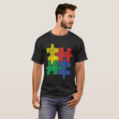 Cute Distsed design voor autisme-reclames T-shirt (Voorkant volledig)