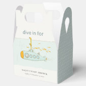 Cute Dive in onderwateronderzeeër Baby shower Bedankdoosjes (Geopend)
