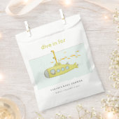 Cute Dive in onderwateronderzeeër Baby shower Bedankzakje (Geknipt)