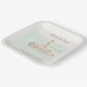 Cute Dive in onderwateronderzeeër Baby shower Papieren Bordje (Gebogen)