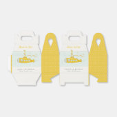 Cute Dive in underwater submarine Yellow Birthday Bedankdoosjes (Uitgevouwen)