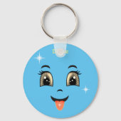 Cute Divine Happy face Sleutelhanger (Voorkant)