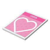 Cute DIY Coupons | Roze harten Notitieblok (Linkerzijde)