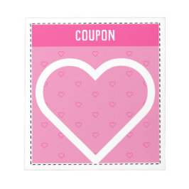 Cute DIY Coupons | Roze harten Notitieblok