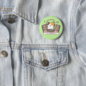 Cute DJ Scratch Kitty Cat Button (In situ)