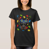 Cute Doberman Autism Puzzle Sunbril Puppy Ewn T-shirt (Voorkant)