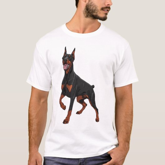 Cute Doberman Dog Lover Design for Doberman Owners T-shirt (Voorkant)