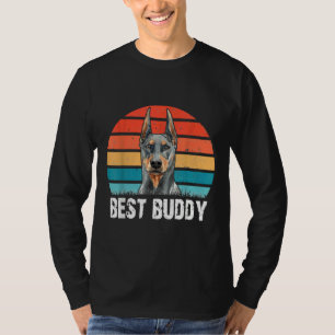 Cute Doberman Dog Lover Retro Vintage Funny Best B T-shirt