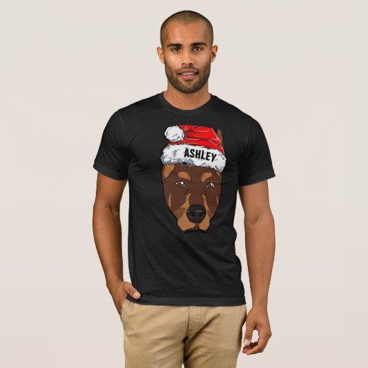 Cute Doberman Pet Dog Big T-shirt (Voorkant volledig)