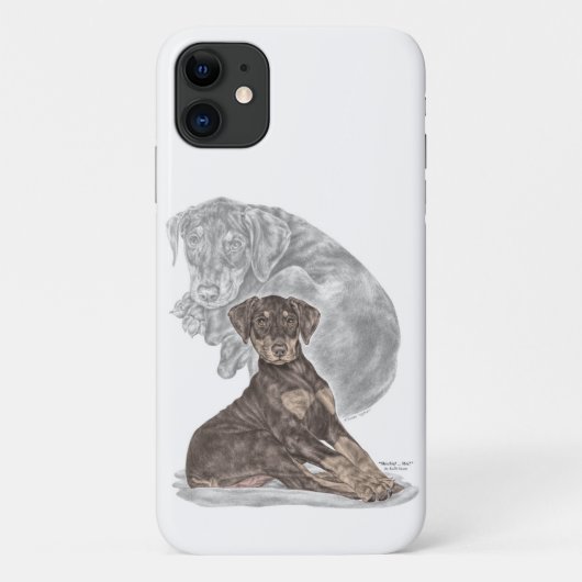 Cute Doberman Pinscher Puppy Case-Mate iPhone Case (Achterkant)