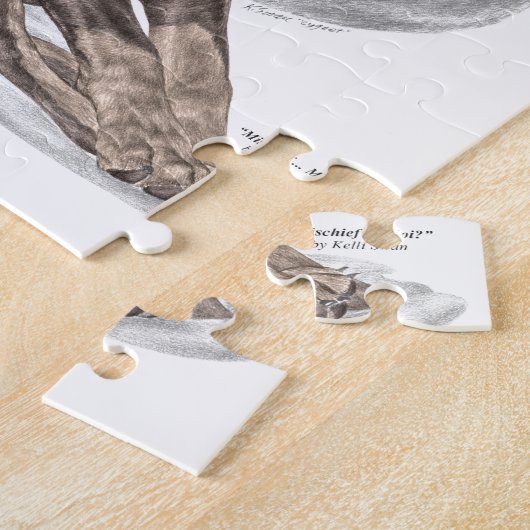 Cute Doberman Pinscher Puppy Legpuzzel (Zijkant)