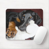 Cute Doberman Pinscher Puppy Mousepad Muismat (Met muis)