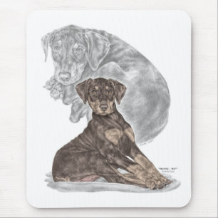 Cute Doberman Pinscher Puppy Muismat