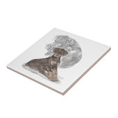 Cute Doberman Pinscher Puppy Tegeltje (Zijkant)