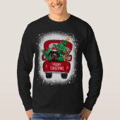 Cute Doberman Pinscher Red Truck Merry Kerstmis B T-shirt (Voorkant)