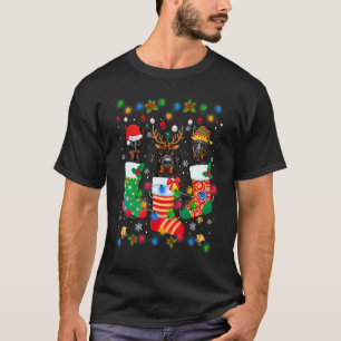Cute Dobermann-hond Puppychristmas-sokken Kerstmis T-shirt