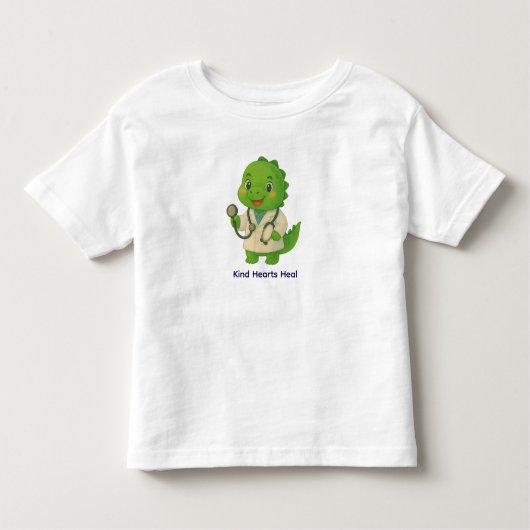 Cute Doctor Dinosaur – Dino Jobs Kinder Shirts (Voorkant)