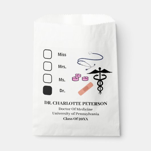 Cute Doctor Medical Student Graduparty Bedankzakje (Voorkant)