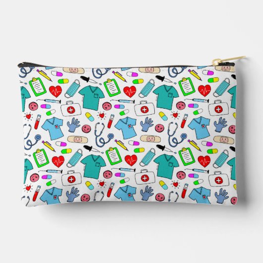 Cute Doctor Nurse Medical Supply Pattern Etui (Achterkant)