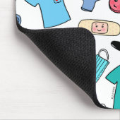 Cute Doctor Nurse Medical Supply Pattern Muismat (Hoek)