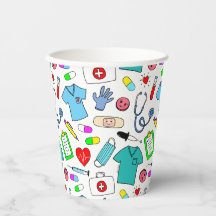 Cute Doctor Nurse Medical Supply Pattern
