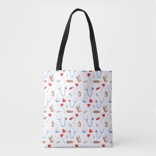 Cute Doctor- of verpleegapparatuur gebatterd Tote Bag (Voorkant)