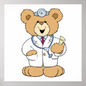 Cute Doctor Teddy Bear Poster (Voorkant)